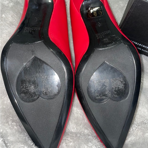 Exclusive NWT Love Moschino Studded Red Mid Heel. Size 8.5 - Picture 6 of 7